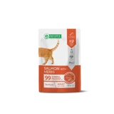 NATURES PROTECTION Sterilized, Salmón, sobre de comida húmeda para gatos esterilizados, (en salsa), 100g