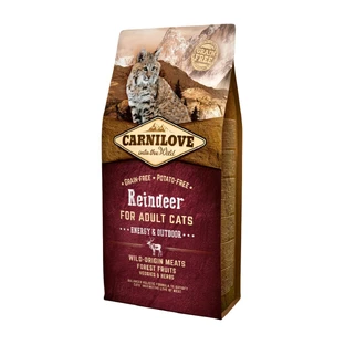 CARNILOVE Energy & Outdoor, Ren, graanvrij droogvoer voor buitenkatten en katten met hoge activiteit, 400g