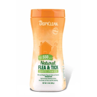 Tropiclean Pulgas y Garrapatas Polvo para Alfombras y Mascotas, 325 g
