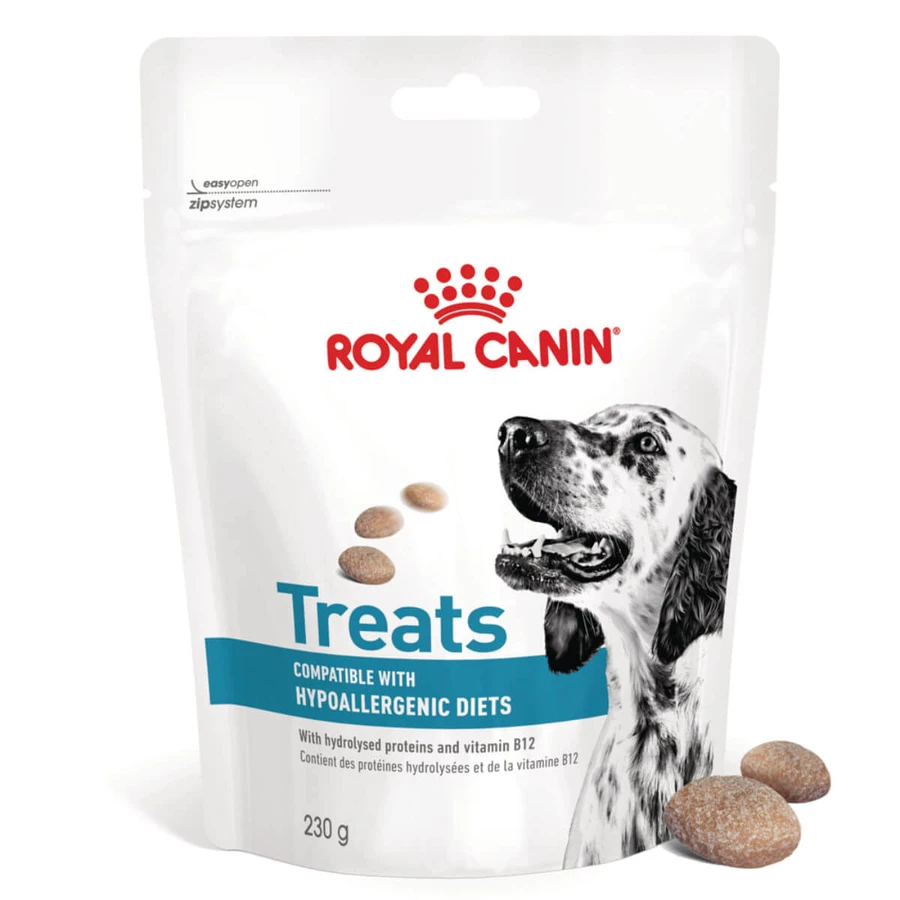 ROYAL CANIN VETERINARY DIET Hypoallergene Treats, functioneel beloningszakje voor honden met allergieën, 230g