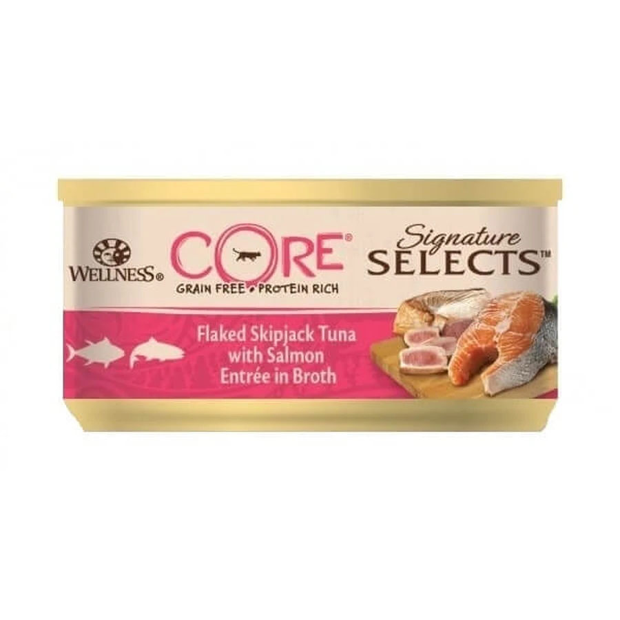 Wellness Core Signature Select Tuna and Salmon Wellness Core Signature Select Moist Food in Soup, 79 g