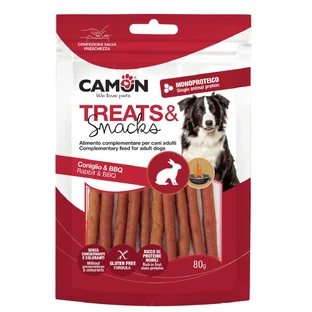 CAMON Sticks Kaninchen & BBQ, XS-XL, Kaninchen, Hundebelohnungsbeutel, 80g