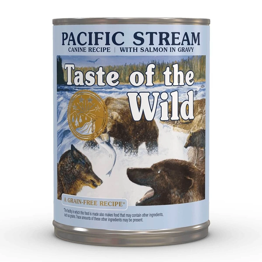TASTE OF THE WILD Pacific Stream, Salmon, canned grain-free wet dog food, (in sauce), 390g