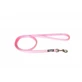 JULIUS-K9 IDC buisvormige singelband, riem met reflecterende singel met handvat honden, nylon, tape, 14mm x 1m, roze