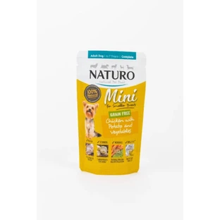 NATURO Mini, XS-S, Huhn und Kartoffeln, Beutel getreidefreies Hundefeuchtfutter, (im eigenen Saft), 150g
