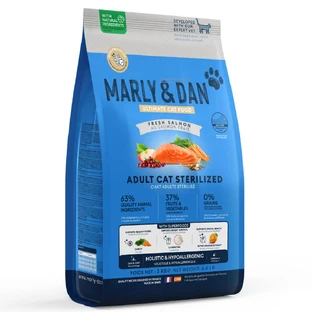 MARLY&DAN Sterilized , Salmón, alimento seco sin cereales para gatos esterilizados, 400g