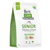 BRIT Care Sustainable Senior, XS-XL, Chicken and Insects, dry food for senior dogs, digestive system, 3kg