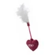 TRIXIE Coeur de la Saint-Valentin avec plumes, jouet interactif pour chat, herbe à chat, peluche, rouge, 20cm