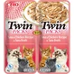 INABA Ciao Twin Packs, Tuna and Chicken, sachet of moist, grain-free cat food, (topping), 80g
