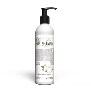 FRESH FARM Extra White, XS-XL, Shampoo für Hunde, weißes Fell, Flasche, 250ml
