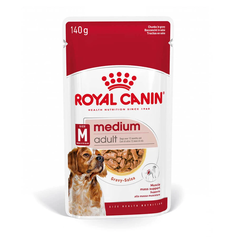 ROYAL CANIN Medium Adult nourriture humide pour chien (en sauce), 140g