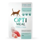 OPTIMEAL Sterilized, Huhn und Pute, Beutel Nassfutter für sterilisierte Katzen, (in Sauce), 85g
