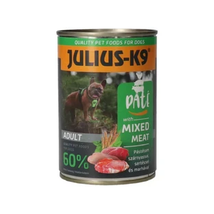 JULIUS-K9 Mixed Meet, XS-XL, Aves y Cerdo, comida húmeda en lata, (paté), 400g
