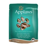 APPLAWS, tonijn- en ansjovisfilets, zakje, nat kattenvoer, (in soep), 70g