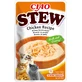 INABA Ciao Stew, Chicken, sachet grain-free wet cat food, (in sauce), 40g