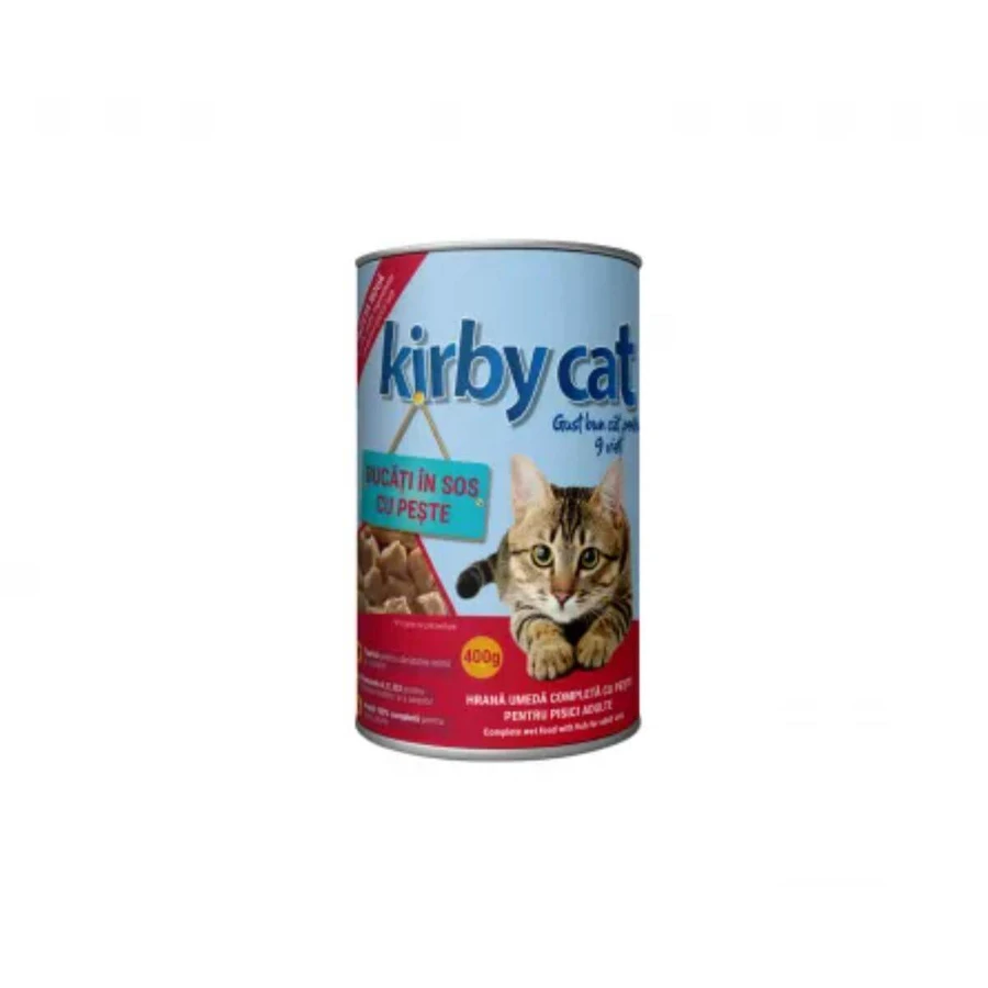 KIRBY CAT, Zalm, natvoer in blik, (in saus), 400g