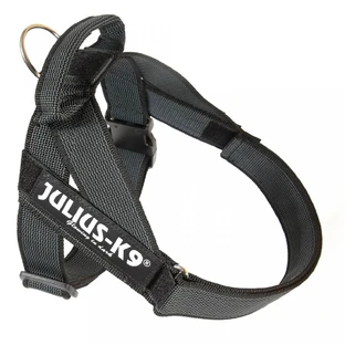 JULIUS-K9 IDC Color & Gray IDC, guinzaglio per cani con imbracatura, M, 14-25kg, nero