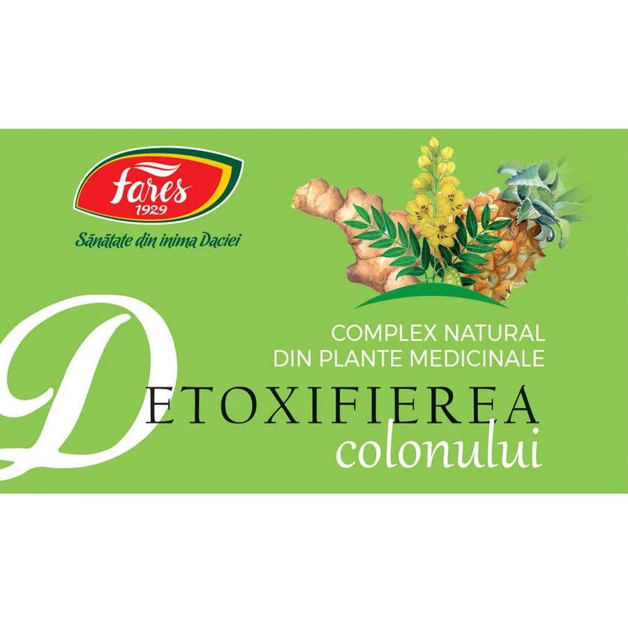 Détoxification naturelle du côlon à base de plantes, D92, 28 sachets, Fares 