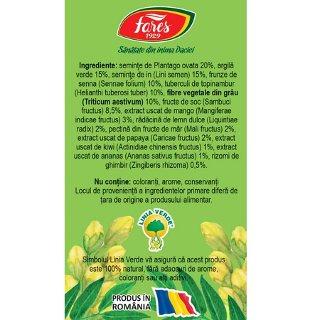 Détoxification naturelle du côlon à base de plantes, D92, 28 sachets, Fares 