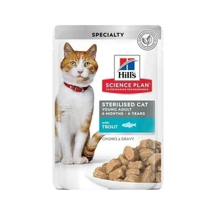 Hill's SP Feline Adult Feline Sterilized Pastrav Pouch, 85 g