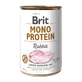 BRIT Mono Protein, Rabbit, canned single protein grain free wet food for dogs, (pate), 400g