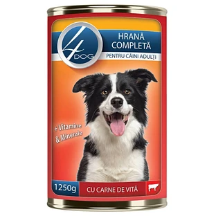4Dog Rindfleisch in Dosen mit Rindfleisch, 1250 g
