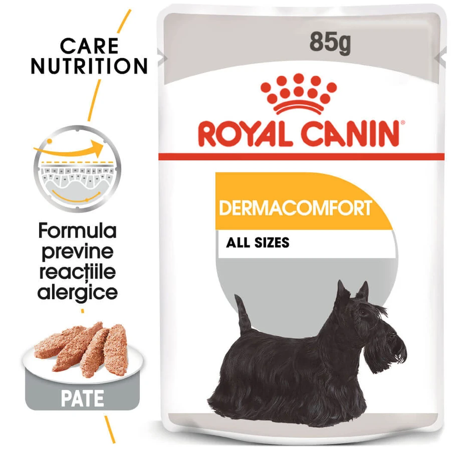 ROYAL CANIN Dermacomfort Adult, moist dog food, prevention of skin irritation, (pate), 85g