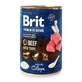 BRIT Premium By Nature, Beef and Belly, nourriture humide en conserve sans céréales pour chiens, (pâté), 800g