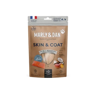 MARLY&DAN Skin&Coat, XS-XL, Zalm, functionele graanvrije beloningszakjes voor honden, huid & vacht, 80g