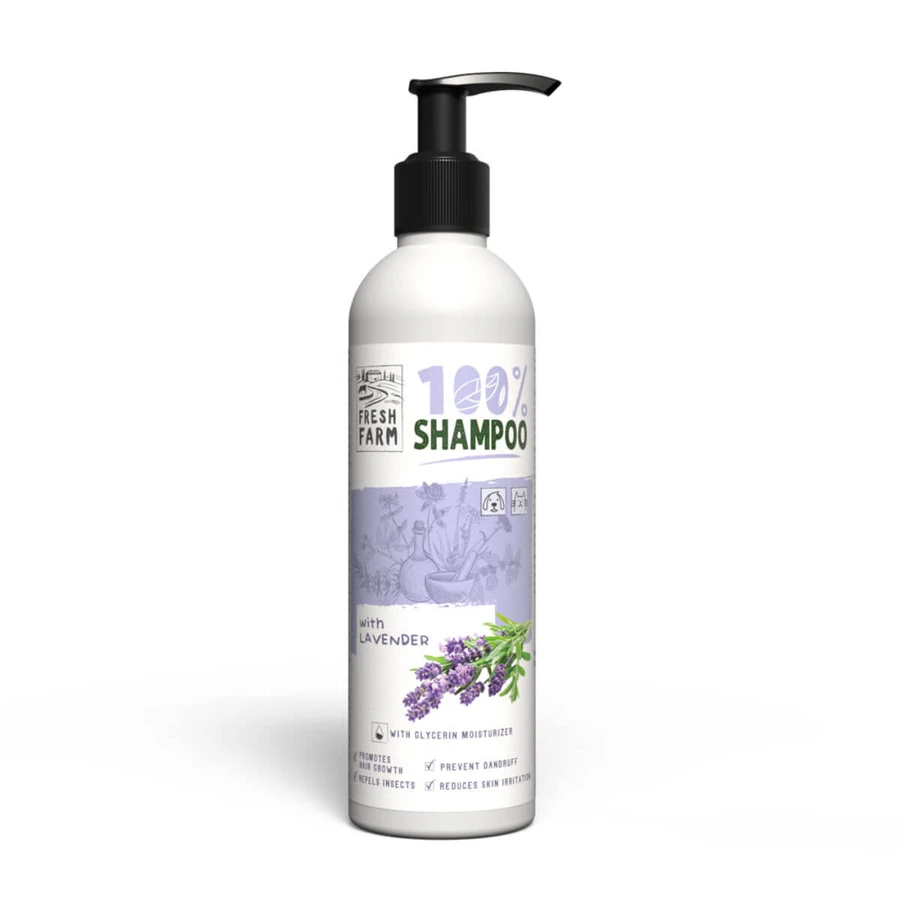 FRESH FARM Lavendel, XS-XL, Hundeshampoo, beruhigend, Flasche, 250ml