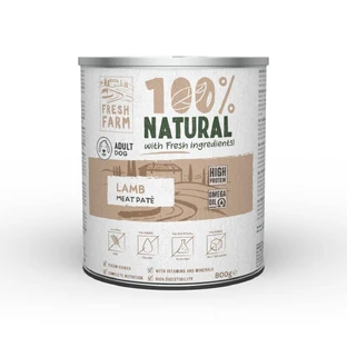 FRESH FARM Smooth, XS-XL, Lamb, canned moist dog food, (pate), 800g