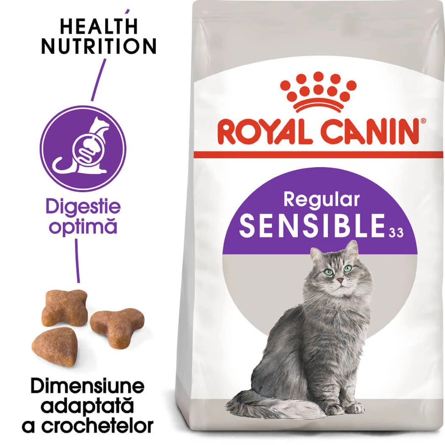 ROYAL CANIN Sensible Adult, alimento seco para gatos, digestión óptima, 2kg