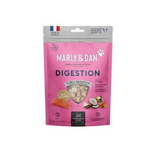 MARLY&DAN Digestion, Saumon, sachet de récompense fonctionnelle sans céréales pour chats, système digestif, 40g