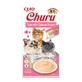 INABA CIAO Churu Churu Purée, Tuna and Salmon, liquid grain-free cat treats, creamy topping, 14g x 4 x 4