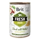 BRIT Fresh, Duck with Mei, canned grain-free wet dog food, (in aspic), 400g