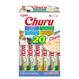 INABA Churu Tuna Varieties (Tuna, Tuna and Chicken|Tuna, Tuna and Chicken|Cheese|Shellfish), can, grain-free cat reward tube, (topping), 280g