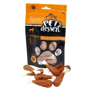 PET'S DESSERT Drumsticks, XS-XL, Chicken, cereal-free rewards pouch dogs, 80g