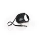 FLEXI Style, intrekbare hondenriem, nylon, zwart, S(12kg, 3m)