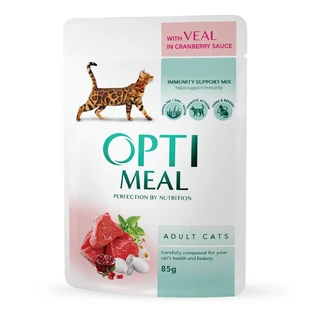OPTIMEAL, Beef, sachet wet cat food, (in sauce), 85g