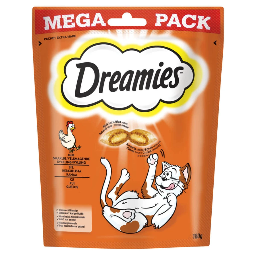 DREAMIES, Chicken, cat reward bag, 180g