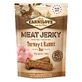 CARNILOVE Jerky, XS-XL, Pavo y Conejo, bolsa de recompensa sin cereales perros, 100g