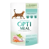 OPTIMEAL, Konijn en Wortel, zakje natvoer voor katten, huid & vacht, (in aspic), 85g