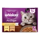 WHISKAS Pure Delight Selections Geflügel, Huhn und Truthahn, Sachet Nassfutter für Katzen, (in Aspik), Multipack, 85g x 4