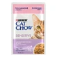 PURINA Cat Chow Sensitive, Lachs und Kürbis, Sachet Nassfutter für Katzen, Verdauungssystem, (in Sauce), 85g