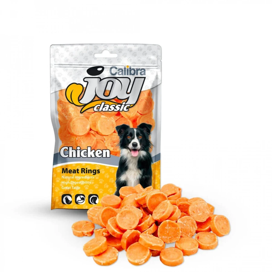 CALIBRA Joy Classic Rings, XS-XL, Chicken, reward bag for dogs, 80g