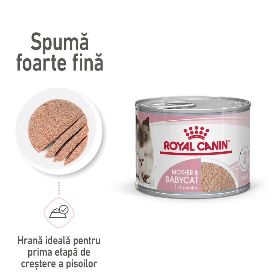 ROYAL CANIN Mother & BabyCat, natvoer voor moeder en kitten, (mousse), 195g