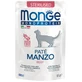 MONGE Monoprotein Sterilized, Beef, sachet de nourriture humide mono-protéine, sans céréales, pour chats stérilisés, (pâté), 85g