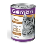 GEMON, Pollo y Pavo, comida húmeda en lata, (en aspic), 415g