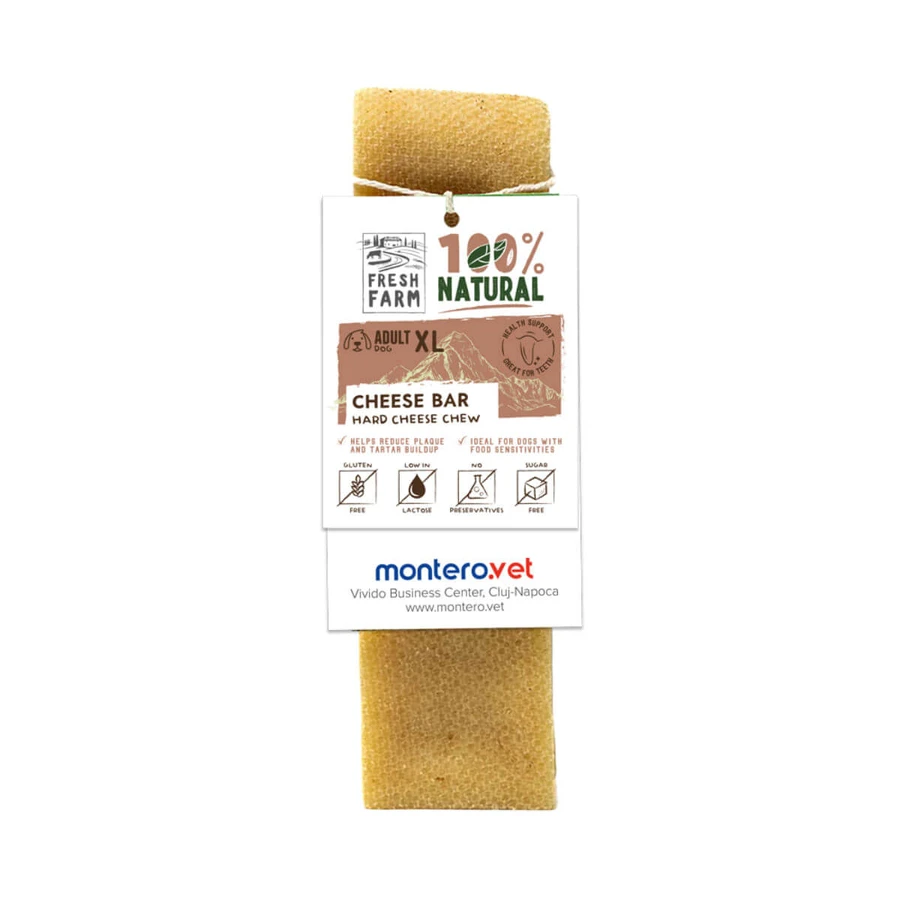 FRESH FARM Cheese Bar Treats Extra Large Dogs, XL, Cheese, grain-free rewards dogs, 140g