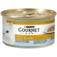 PURINA Gourmet Gold Double Pleasure, Oceaanvis met Spinazie, nat kattenvoer in blik, (in saus), 85g